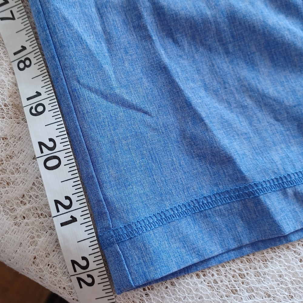 ATHLETA ALLEGRO CAPRI PANTS W/CINCHABLE LEGS SIZE 8 STYLE #405068 HEATHER BLUE - Picture 14 of 16